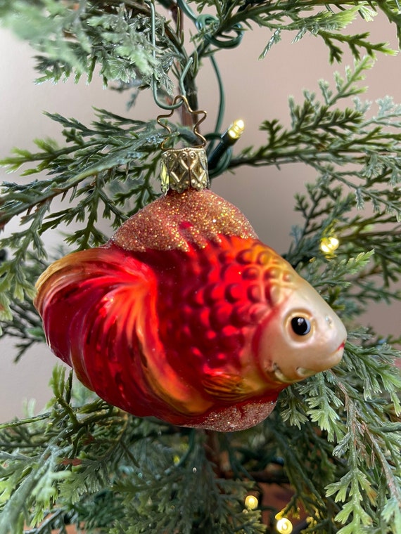 Vintage Goldfish German Glass Ornament Etsy