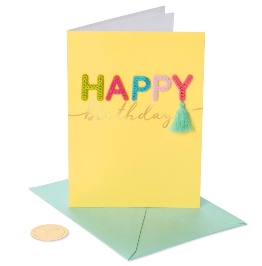 Papyrus Geburtstagskarte – Premium Handgefertigt Mit Bonbon-Motiv, Inkl. Umschlag, 15,2 X 11,4 Cm