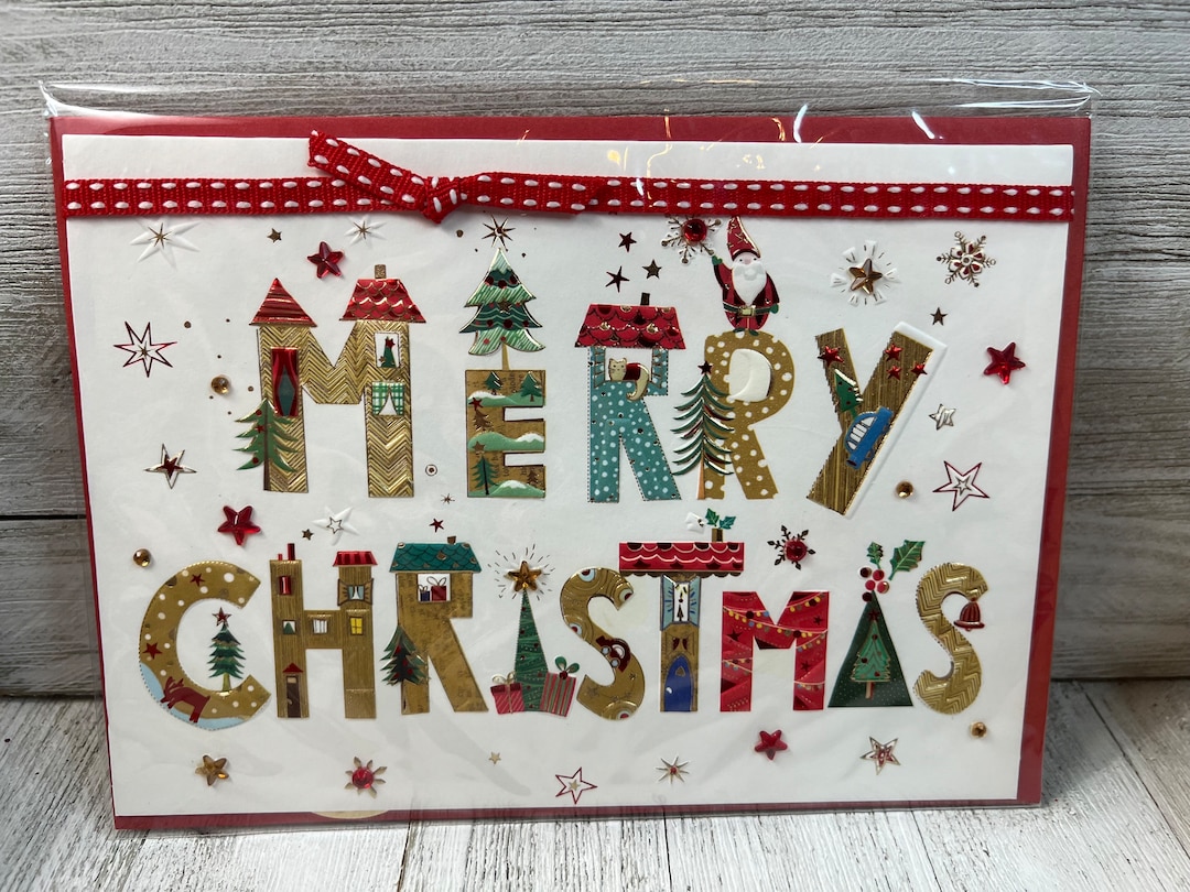Papyrus Holiday Merry Christmas Greeting Card Etsy