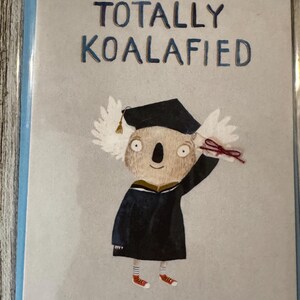 Remise des diplômes - Carte de voeux en papyrus diplômé totalement koalafié neuve scellée (UN)