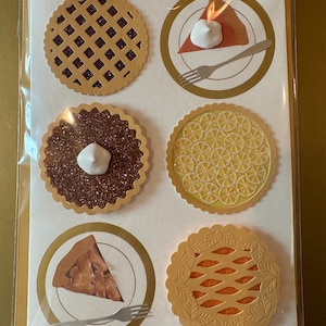 Ação de Graças - Cartão de felicitações em papiro "Feliz Dia da Torta" (Um)
