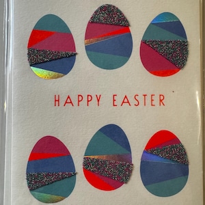 Ostern - Verschönerte moderne Ostereier Papyrus Grußkarte neu (eins)