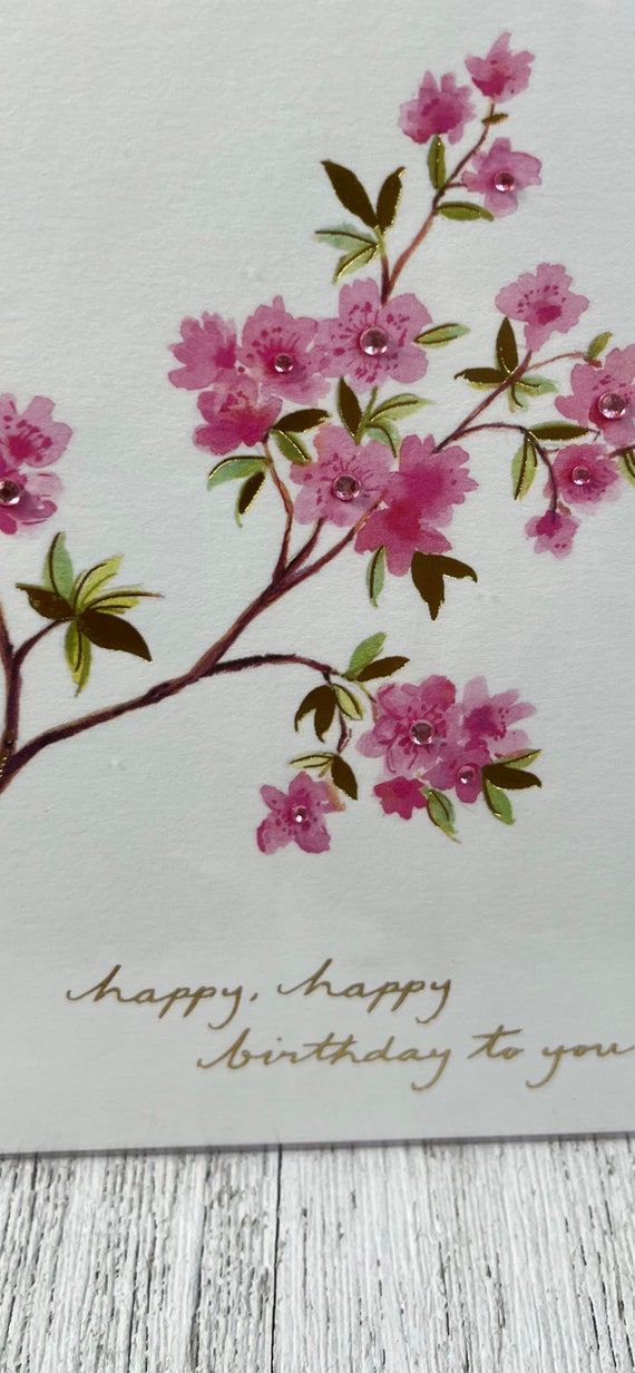 Birthday - Cherry Blossom Happy Birthday Greeting Papyrus