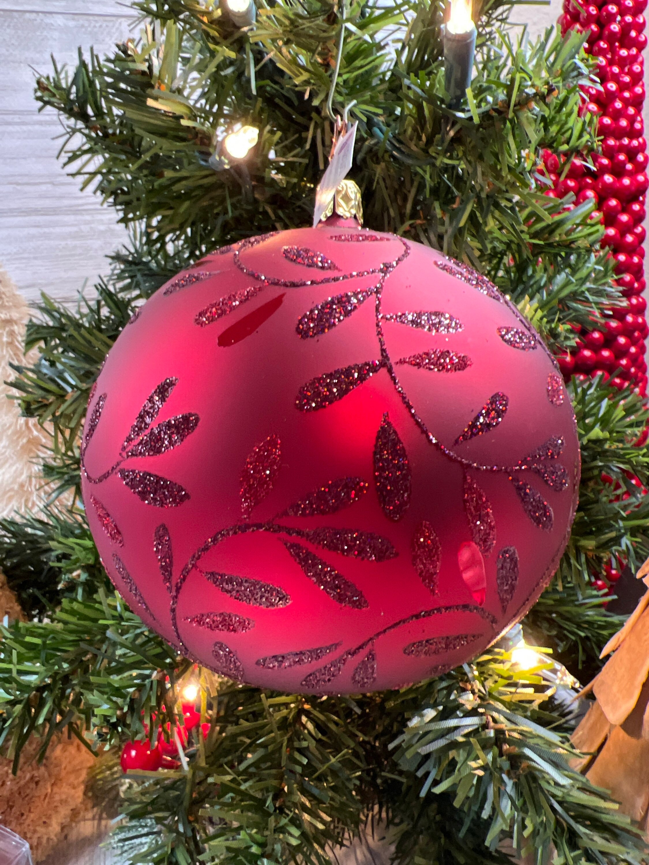 クリスマス 飾り クリスマスツリー ボール オーナメント クリスマス装飾品 クリスマスボール 飾り付け 30個セット 星 ボール クリスマス  デコレーション 道具 小物 クリスマスツリー用 パーティー イベント 多用途 (レッド ホワイト シルバー) | Pay ID ローズレッドクリスマスツリーボールオーナメントボール(サイズ:8cm、色:B)