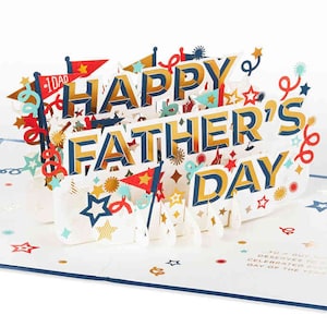 Biglietto per la festa del papà - Biglietto pop-up 3D per la festa del papà con firma Hallmark (uno)
