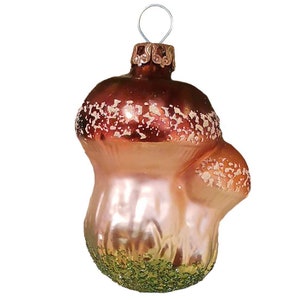 Lauscha Chestnut Mushroom German Glass