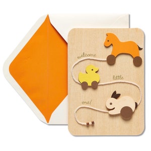 Baby - Welcome little One New Baby wenskaart op papyrus (EEN)