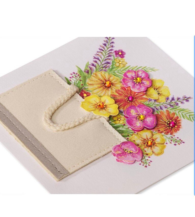 Papyrus Geburtstagskarte Für Sie – Design Von Bella Pilar Mit Blumen, Edelsteinen & Folienprägung