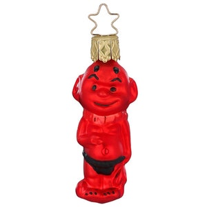 Inge-Glas Devil Theo Miniaturowa niemiecka ozdoba szklana