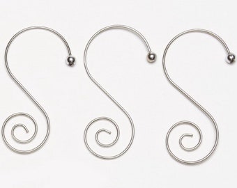 Inge-Glas S Shaped Wire Ornament Hangers Silver 36 Count