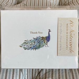 Punch Studio Pfau Vogel Blanko Karten 10 Karten
