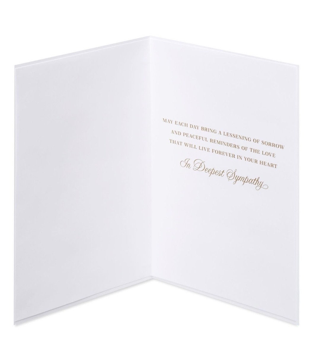 Papyrus Trauerkarte „Peaceful Reminders“ – Handgefertigt Mit Glitzer