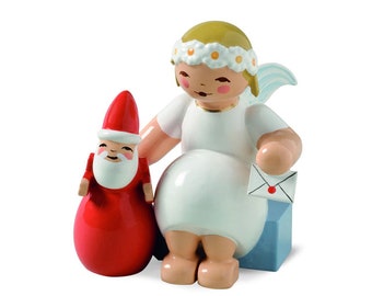 Marguerite Angel Sitting with Santa Claus by Wendt & Kühn of Germany