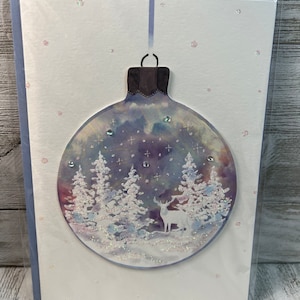 Weihnachtszeit - Schneebedeckte Bäume - Papyrus Grußkarte (eine) Neu