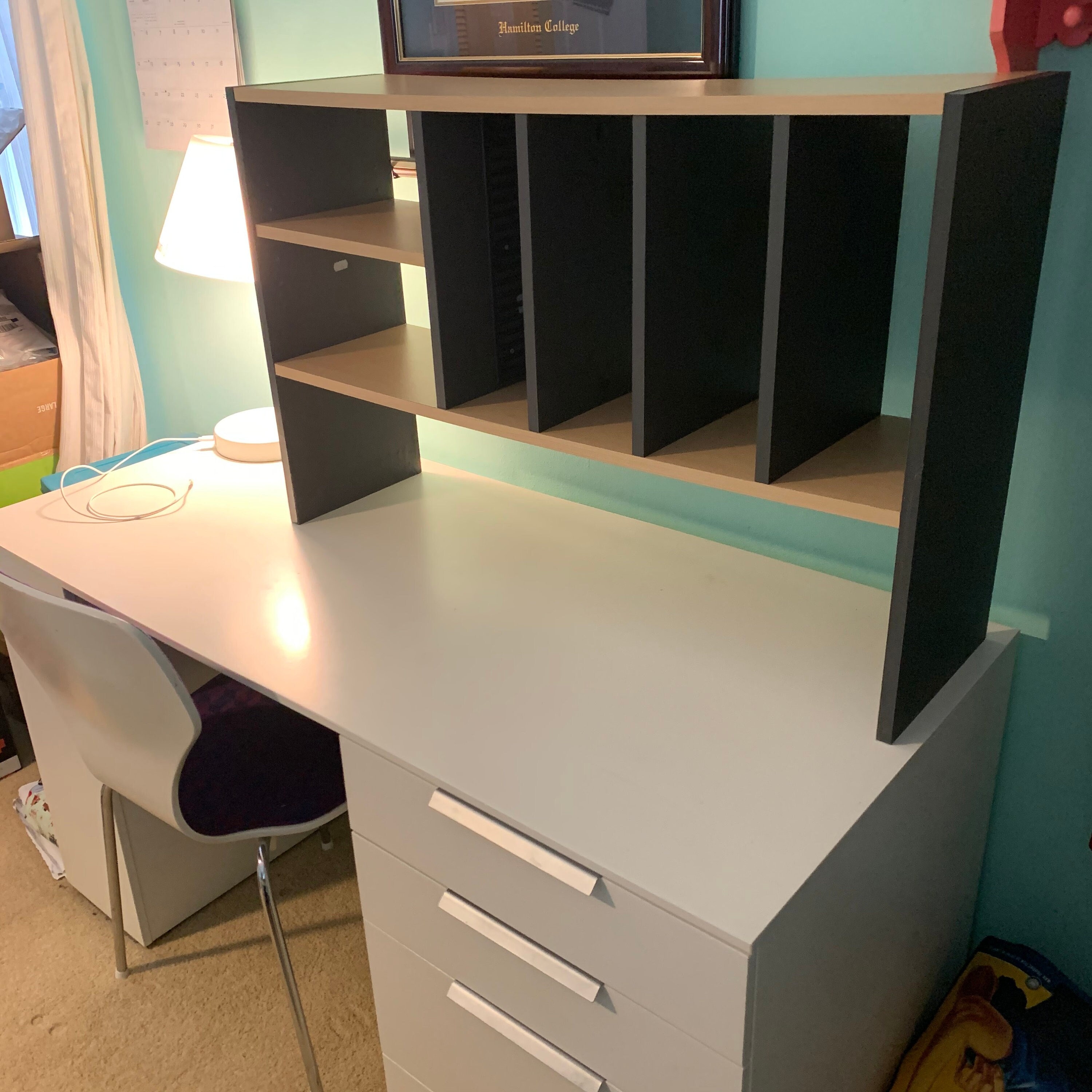 Wood Desk With Hutch Etsy UK