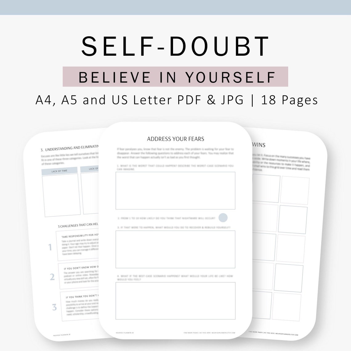 Self Doubt Bullet Journal Digital Planner Mental Health - Etsy