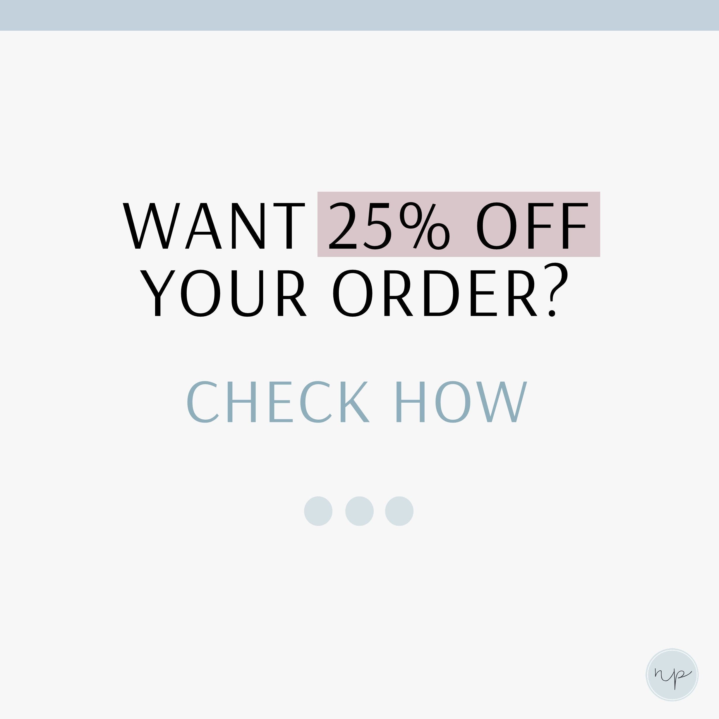Discount Coupon Code Get 25% OFF Your Order Today Valid when | Etsy