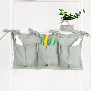 Trade Shop - Portaoggetti Organizer Da Appendere Parete 5 Tasche In Tessuto  Bagno Camera