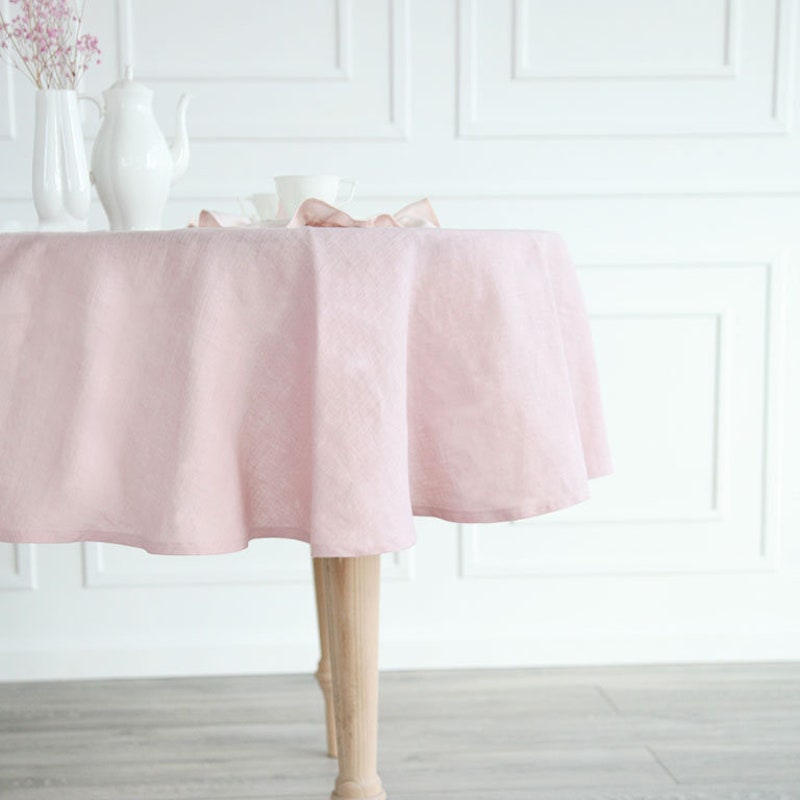 Oval English Linen Tablecloth