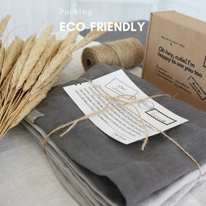 Rustic Rectangle Tablecloth From Softened Linen, Handmade Boho Wedding Tablecloth, Natural Waste-Free Tablecloth From Stone Washed Linen image 7