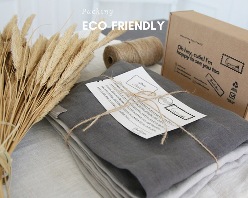 Rustic Rectangle Tablecloth From Softened Linen, Handmade Boho Wedding Tablecloth, Natural Waste-Free Tablecloth From Stone Washed Linen image 7