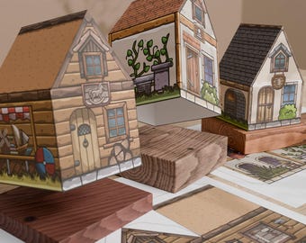 Printable Paper Houses PDF Template | Screen-Free Activity | Includes Color & Draw-Your-Own Blank Templates