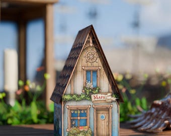 Printable PDF Template | Miniature Seaside Map Shop | Screen-free activity