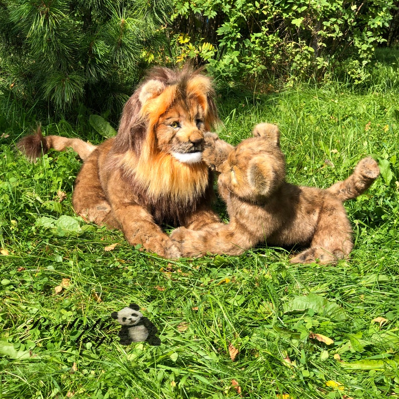 MAKE TO ORDER Realistic toy lion plush stuffed lion | Etsy