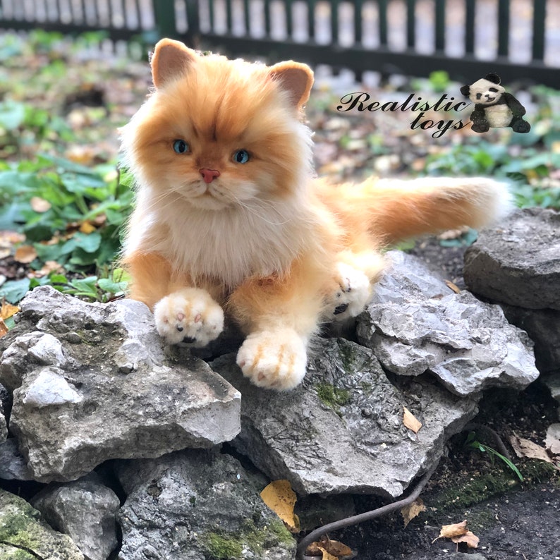 Realistic ginger cat toy Make TO ORDER cat stuffed animal Etsy