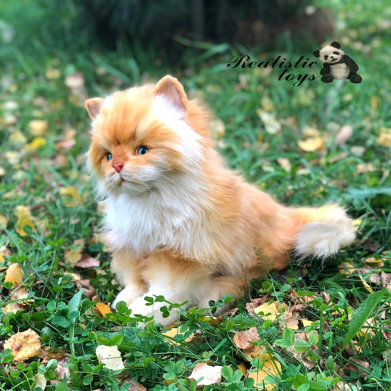 Realistic ginger cat toy Make TO ORDER cat stuffed animal | Etsy