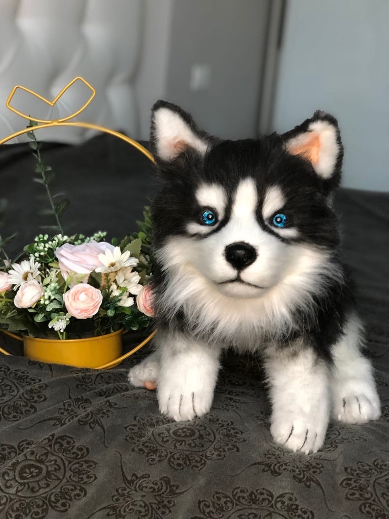 Realistic toy siberian husky Etsy