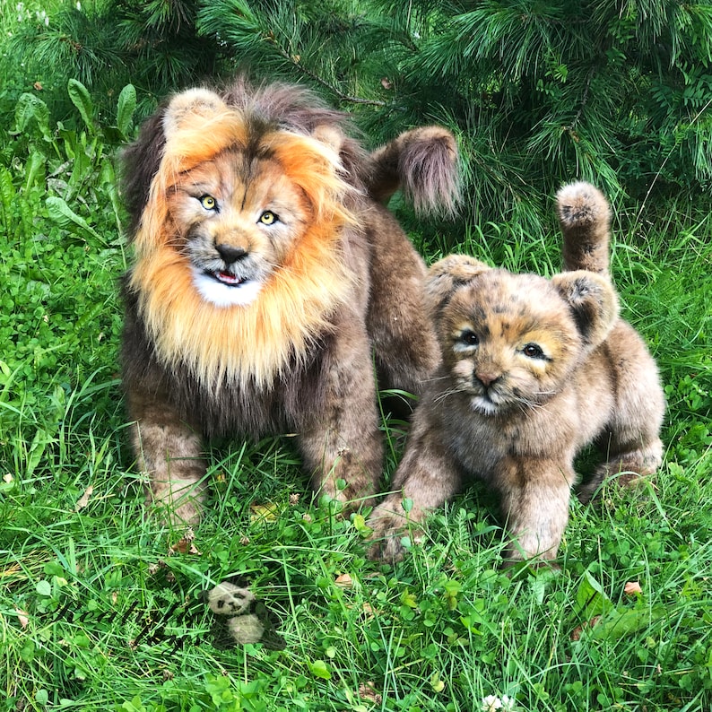 MAKE TO ORDER Realistic toy lion plush stuffed lion Etsy