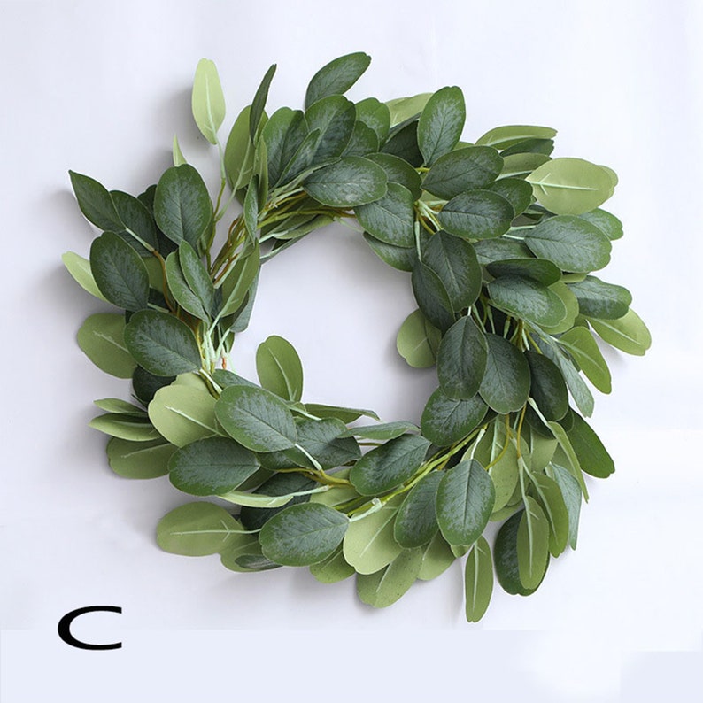 Faux seeded eucalyptus garland silver dollar artificial willow Etsy
