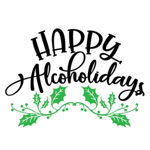 Christmas alcohol SVG