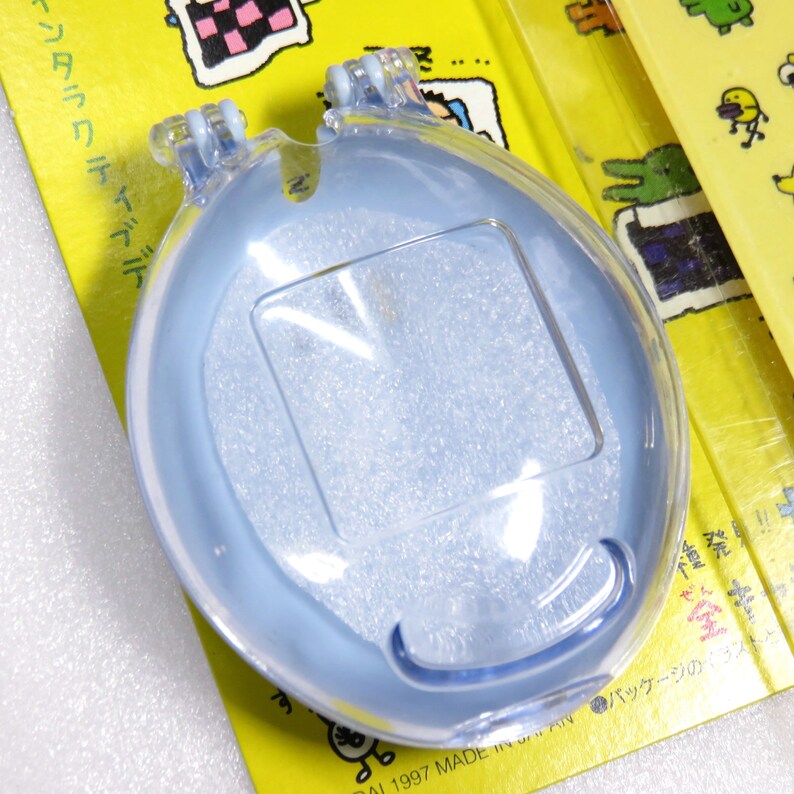 Bandai Official Tamagotchi Case Clear ver for Gen 1 Angel and Deviltchi 1997 Kawaii Japan Virtual Pet Cover FS 2