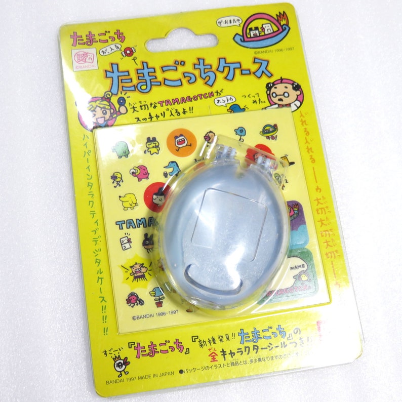 Bandai Official Tamagotchi Case Clear ver for Gen 1 Angel and Deviltchi 1997 Kawaii Japan Virtual Pet Cover FS 2