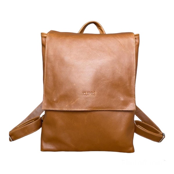 Genuine Leather Backpack, vintage , boho backpack, rucksack, minimal backpack, woman gift