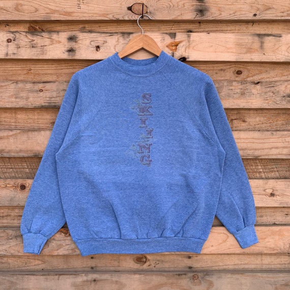 Vintage 80's Skiing Sweatshirt Skiing Crewneck Ski