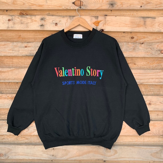 Vintage 90's Valentino Sweatshirt Valentino Crewne