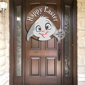 Hohomark Oster-Türschild – 29,7 X 34,3 Cm, Mit Osterhasen-Motiv, Aus Wetterfestem PVC, Inkl. Juteseil Zum Aufhängen