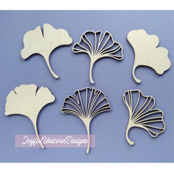 Ginkgo Leaves SVG Bundle, Ginkgo Biloba Leaf SVG, Laser Cut File for Cricut and Glowforge, Laser Cut Plant SVG, Vector Flower svg