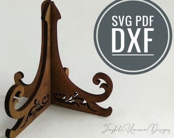 Easel Stand SVG, Glowforge Ready file, Laser Cut file, Easel Display Stand SVG, Wood Easel Stand, Easel Pattern SVG