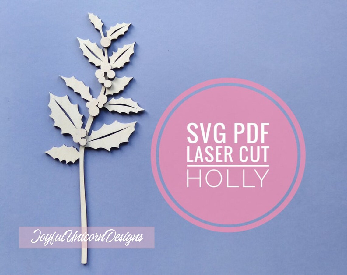 Christmas Holly SVG Holly Branch SVG Holly Berry SVG Etsy