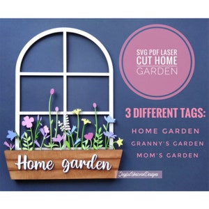 Mothers Day Flowers SVG, Mothers Day Gift SVG, Wildflower Sign SVG, Garden Sign svg, Home Garden Sign, Mom's Garden Sign, Laser Cut File