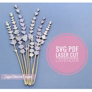 Lavanda SVG, Lavanda Fiore SVG, Lavanda Mazzo SVG, Fiori di Campo SVG, Fiori Tagliati al Laser, Cricut Fiore SVG, File Pronto per Glowforge