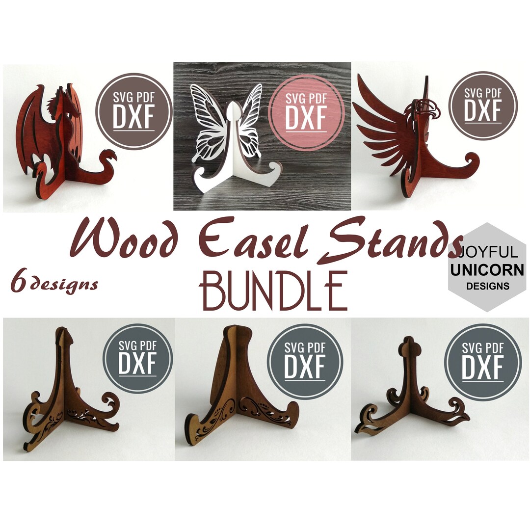 Easel Stands Bundle SVG, Ready File, Laser Cut Easel Stands