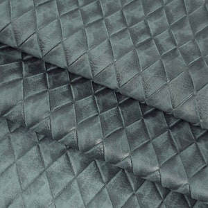 Pelle con texture premium in rilievo Abuja intrecciata fumo di lava