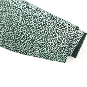 Green and White Elephant LFC Calf Embossed Bicolor Leather