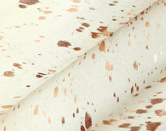 Acid Washed White Rose Gold Cowhide Leather