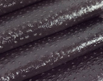 Shale Ostrich 2023 Embossed Texture Bovine Leather